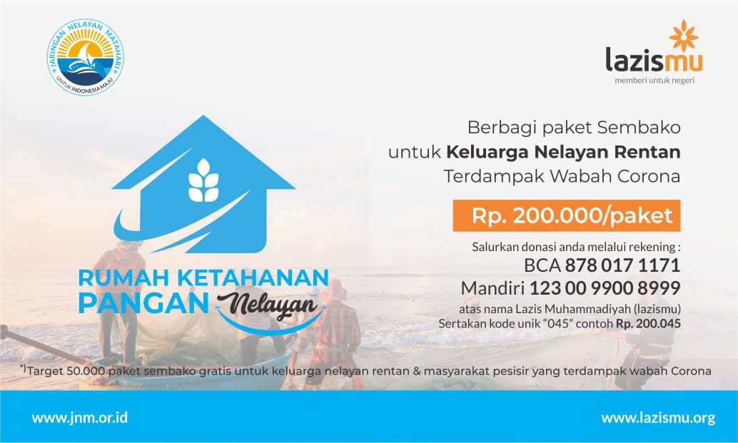 Antisipasi Dampak Corona, Lazismu Canangkan Rumah Ketahanan Pangan Nelayan