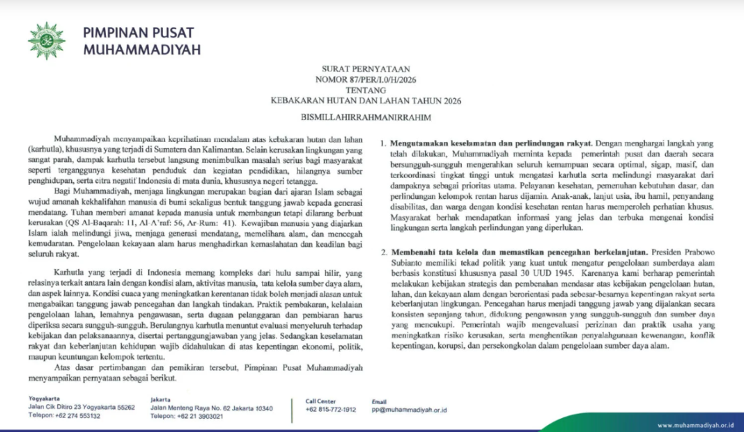 penanganan karhutla 2026